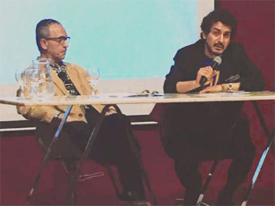 José Miguel Onaindia y Pablo Rubio en la mesa de disertación de FAE33