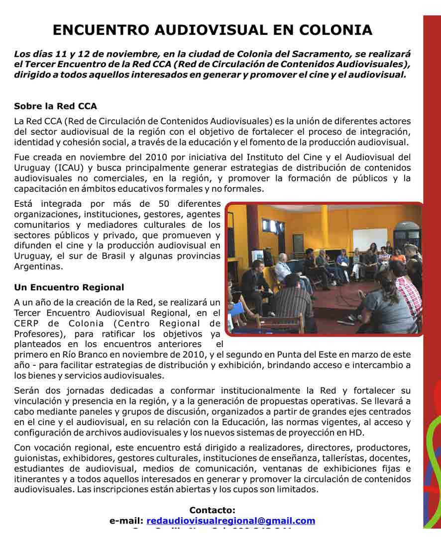 Encuentro audiovisual en Colonia