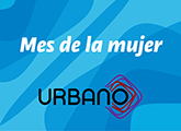 Texto Mes de la mujer con logo de Urbano